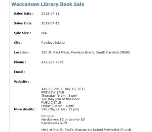 Unadvertised Book Sale